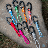 Cordon de clé de voiture avec design personnalisé DIY : Porte-clés tressé à la main, sangle de transport, porte-clés en cordon de parapluie
