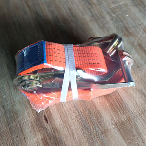 Sangles à cliquet à double crochet en J <span class=keywords><strong>2</strong></span> pouces x 10 m, résistance à la rupture de 5000 kg, sangles de fixation robustes pour le transport de marchandises, les plateformes, les remorques - Product Image 4