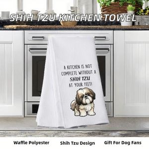 Serviette de cuisine en polyester gaufré PWHAOO Shih Tzu Dog, lavable en machine, cadeau pour les amoureux des chiens - Product Image 2