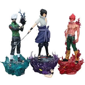 Figurines d'action Narutos Kakashi Sasuke d'anime léger 4styles de cadeau de collection personnalisé meilleure vente