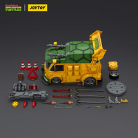 JOYTOY Oficial, Figura de Acción Coleccionable de la Tortuga Ninja TMNT, Escala 1/18, Modelo Articulado con Accesorios