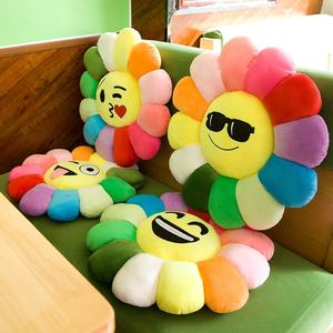 Karikatür renkli ayçiçeği bel yastığı yumuşak oyuncak özel Plushies Unisex peluş oyuncak yastık sandalye için - Product Image 2