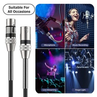 Câble d'extension XLR 3 broches mâle-femelle Xput à faible bruit, fil audio professionnel pour microphone, idéal pour l'enregistrement sur scène et la diffusion