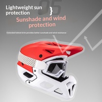 Casque VTT intégral OUTDOOR MASTER modèle Rhino, 17 aérations, visière réglable, respirant, excellent pour le descente et l'enduro.