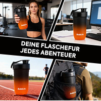 Bouteille d'eau de sport en Tritan avec fouet pour shaker, anti-fuite, pour la musculation, boisson directe pour la salle de sport