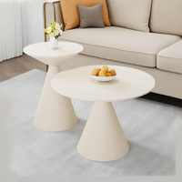 Table à thé ronde en fer d'art individuel luxueux moderne salon canapé coin meubles de maison panneau de bois style métal matériel