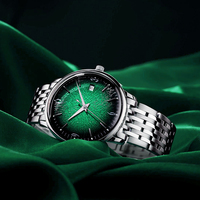 Jam tangan pria kustom mewah 2021 jam tangan pria modis hitam murah Logo baja tahan karat kedap air 3ATM