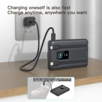 Chargeur filaire 22,5 W, batterie externe sans fil rapide 3-en-1 15 W avec écran LED et support en alliage d'aluminium pour téléphones et montres