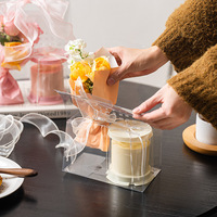 Boîte à gâteau en forme de petite fleur de 2/3 pouces pour la Saint-Valentin, recyclable, sac cadeau à main, boîte à gâteau avec impression estampée