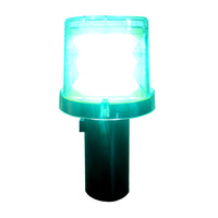 Balise solaire améliorée à 6 LED avec clignotement synchronisé pour un effet d'avertissement uniforme, lumière d'avertissement routière blanche en matériau PC/ABS