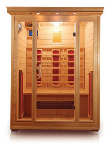 Твердая деревянная традиционная Современная инфракрасная сауна, Энергоэффективная для 4 человек - Product Image 3