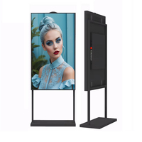 Écran publicitaire numérique LCD haute luminosité 2500 nits de 65 pouces, lisible en plein soleil, pour affichage vitrine avec SDK