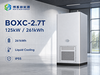 Armoire de stockage d'énergie à batterie LiFePO4 261 kWh 125 kW, refroidissement liquide, BMS intelligent, optimisation de la puissance de pointe, micro-réseau, protection IP64, CAN/RS485