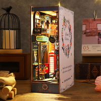 Miniatura de Librería DIY, Diseño Vertical Art Deco |   Sujeta Libros 3D de Madera para Adultos, Alivio del Estrés |   Regalo Creativo de Cumpleaños
