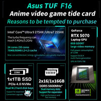 Keyboard Gaming, Keyboard Inggris baru UNTUK Asus TUF F16 Ultra 9 16 2.5K 165Hz High Refresh RTX 5070 dengan prosesor Intel