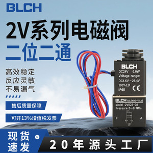 Vanne solénoïde Blch 2V025-08 DC24V 1/4 pouce, composant pneumatique de commande d'air - Product Image 4