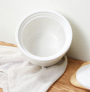 Cuisinière électrique multifonction en céramique blanche de 3 <span class=keywords><strong>litres</strong></span>, <span class=keywords><strong>mijoteuse</strong></span> en céramique plus épaisse avec double couvercle en céramique. - Product Image 3