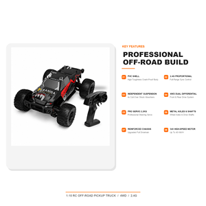 <span class=keywords><strong>Camion</strong></span> RC <span class=keywords><strong>1</strong></span>:<span class=keywords><strong>10</strong></span> 2.4G 4x4 haute vitesse tout-terrain, voiture télécommandée 40KM/H avec batterie 7.4V et charge USB pour enfants et adultes - Product Image 2