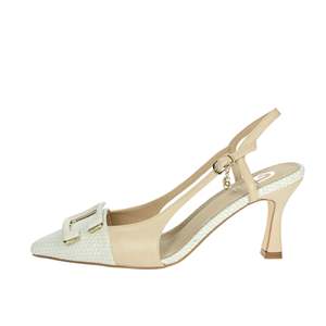 Scarpe da Donna Gold & Gold con Tacco Slingback Beige - Product Image 1
