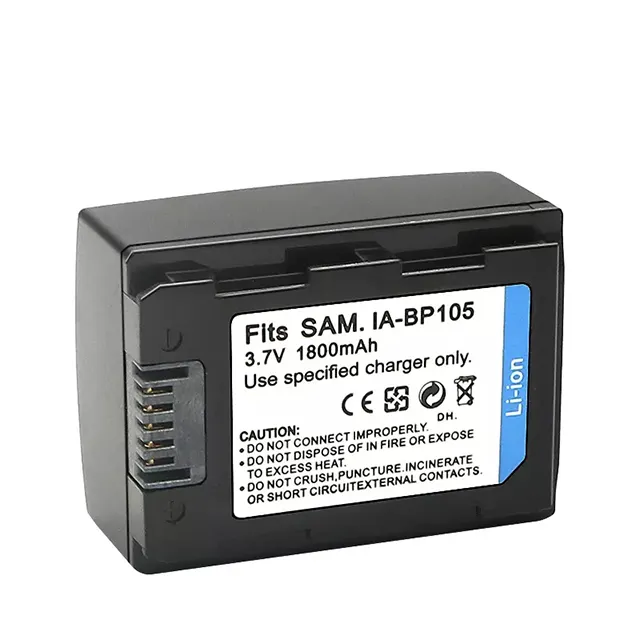 Rechargeable Lithium IA BP105 IA-BP105R IA-BP105 BP-105 battery for Samsung HMX-F80/F800/G30/304S MXF70 Camera Battery