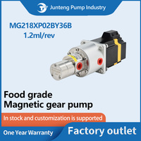 Pompe à engrenages à couplage magnétique OEM 24V haute précision à basse pression en acier inoxydable 316L micro PTFE pour produits agrochimiques
