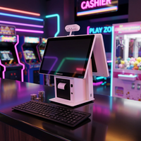 Sistem Manajemen Arcade Profesional DIGPARK Konsol PC Layar Ganda untuk Pusat Permainan Pembayaran Tanpa Tunai dan Manajemen Tiket