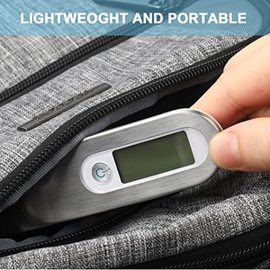 Báscula de equipaje electrónica de viaje colgante de 50kg, tamaño de bolsillo portátil, batería LCD Digital de acero inoxidable 304, Maleta de etiqueta privada - Product Image 5