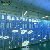 Écran vidéo LED transparent type verre, écran LED de location transparent 500x500mm P3.91-7.82, affichage LED transparent flexible haute transparence