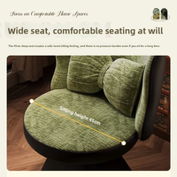 Chaise de coiffeuse pivotante à 360 degrés, livraison rapide, tissu chenille doux, cuir résistant aux griffures de chat, mousse haute résilience