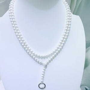 Collar de Perlas de Agua Dulce Naturales de Zhuji, 5-5.5mm, Casi Impecables, Diseño de Círculo Completo de Aurora, para un Uso Versátil - Product Image 3