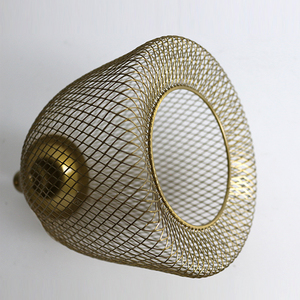 Bán Buôn Trang Trí Hiện Đại Dây Kim Loại Lưới Vàng Lồng Chụp Đèn Cho Mặt Dây Treo Ánh Sáng - Product Image 5