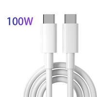 UUTEK-Cable de carga rápida de cobre puro 5A, cable USB C a USB C para ordenadores portátiles y teléfonos, blanco, 100W, tipo C, cable de datos