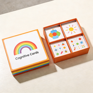 Juego de Cartas Educativas en Inglés Impresas en Papel Ecológico Verde, Personalizadas <span class=keywords><strong>para</strong></span> Niños, con <span class=keywords><strong>Palabras</strong></span> de Animales, Tarjetas de Memoria Flash en Caja - Product Image 1