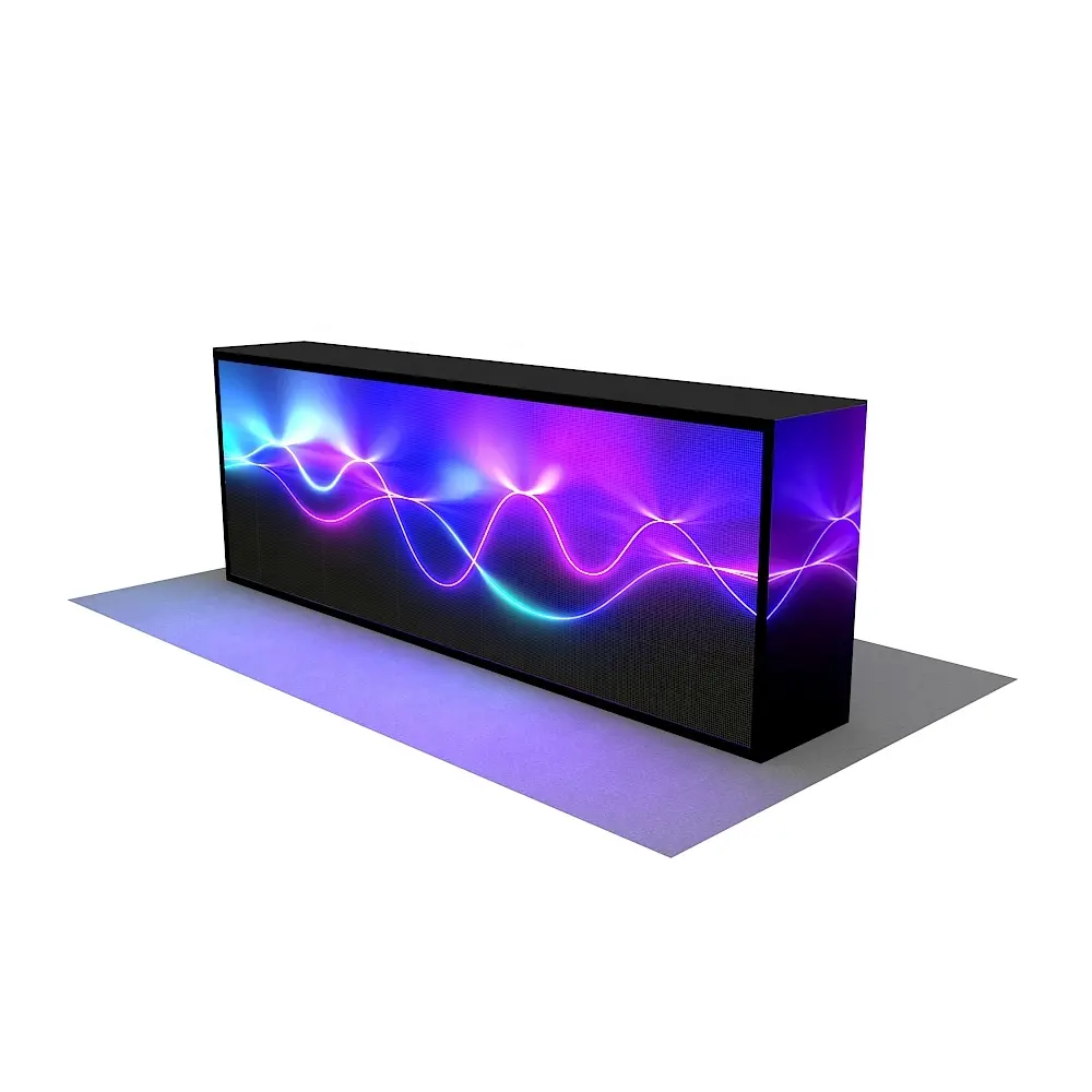 Benzersiz yenilikçi LED medya ekran özel tasarım modüler kolay kurulum promosyon tabloları standı Expo teşhir standı sayaç