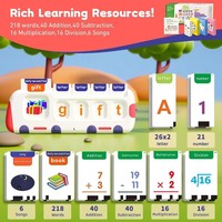 Machine de lecture électronique Montessori pour l'apprentissage précoce, alimentée par batterie au lithium, jouet interactif avec cartes flash pour l'apprentissage de l'alphabet et des mots fréquents