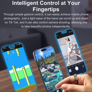 2025 yeni R11 akıllı sağlık yüzük 5ATM su geçirmez nabız kan oksijen uyku izleme jest uzaktan kumanda parmak yüzük - Product Image 3