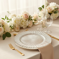 Assiettes de présentation en plastique PP réutilisables de 13 pouces pour mariages, anniversaires, dîners, traiteurs et banquets – Vente en gros, durables