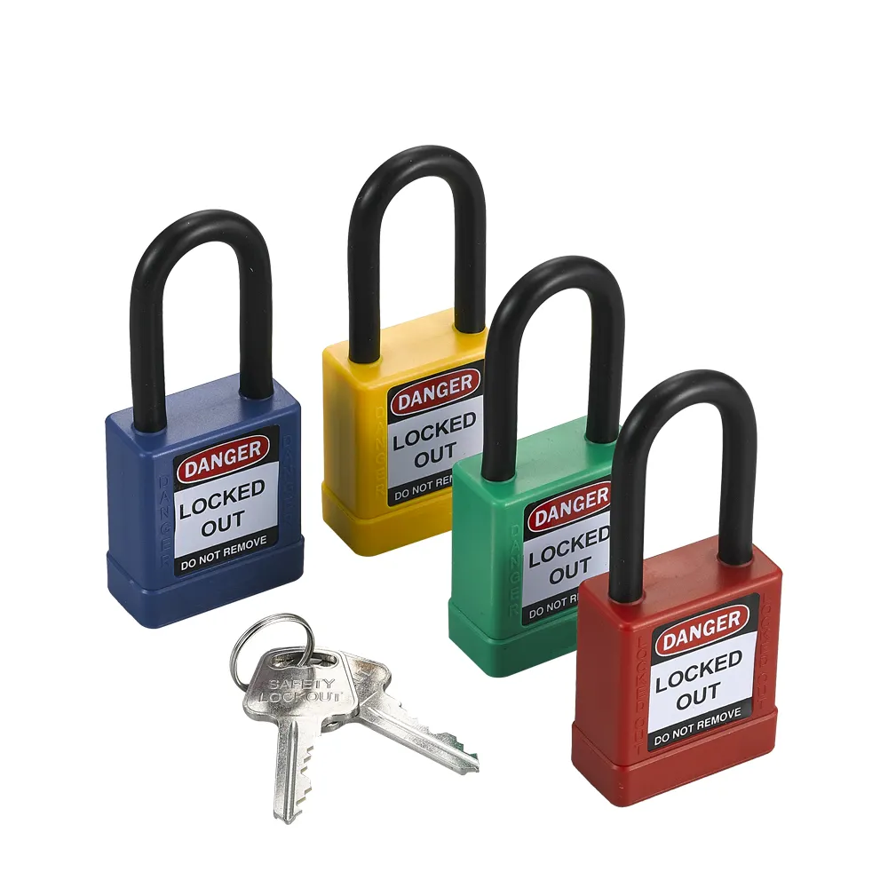 Elecpopular Top Security Loto Lock Cylinders 38mm ABS Safety Padlock with Key Industrial Key Cylinder