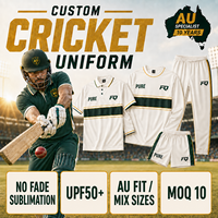 Ensemble de maillots de cricket personnalisés sublimés FQ pour hommes et femmes – Tenue de club de cricket, uniforme de balle, vêtements de voyage et d'échauffement hors terrain