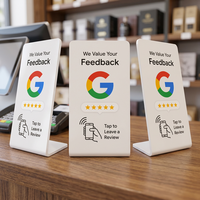 NFC RFID Waterproof Mini Tag EM4305 Payment Review Stand Custom Card QR Code Business Rating Feedback for Restaurant Salon Hotel