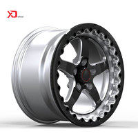 Roues de frein forgées Beadlock 15x8 15x9 15x10 17x10 17x11 5x4.5 5x4.75 5x120 5x115 2/3-Piece pour Corvette C6 Camaro Mustang
