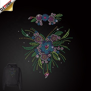 Attrayant Coloré Diamante Fleur Motifs Décoratifs Strass Croix Transferts - Product Image 3