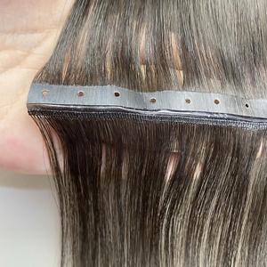 ต่อผมหรูหราแบบรัสเซีย  ชนิดผีเสื้อ  ผมแท้บริสุทธิ์  Genius Weft สี 1B สำหรับใช้ในร้านเสริมสวยมืออาชีพ - Product Image 3