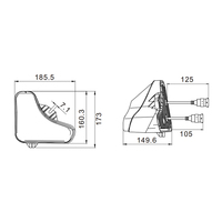 Emark E9 R10 Phare Led Industriel pour Bobcat Skid Steer 7251341 Spot/Faisceau D'inondation Led Phare