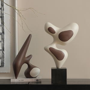 Moderne, Kreative, Abstrakte Menschliche Holzmaserung-Ornament-Dekoration, Kunstharz-Kunsthandwerk-Figur für das Wohnzimmer - Product Image 1