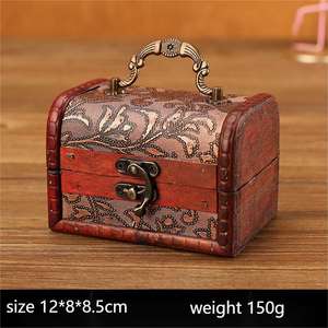 थोक लकड़ी के गहने बक्से WBC01-WBC010 विंटेज खजाने की छाती ट्रिंकेट बॉक्स पायलेट जेवेल छाती - Product Image 2