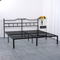 Lit plateforme en fer forgé à prix abordable, design portable pour chambre ou entrepôt, dernières conceptions de lits métalliques