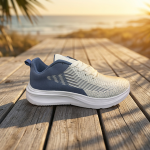 Zapatillas de deporte de malla transpirable para hombre, zapatos deportivos ligeros con cordones, suela suave antideslizante, calzado informal para correr, malla transpirable para hombre - Product Image 1