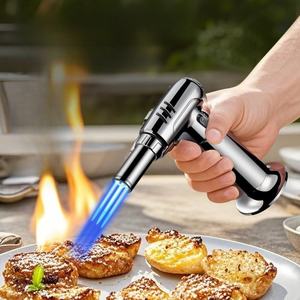 Briquet de cuisine au butane rechargeable avec verrouillage de la flamme, contrôle de la flamme et support de base pour la cuisson (butane non inclus) G25-764 - Product Image 5
