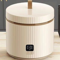 Cuisinière à riz intelligente mini 1,5 L - Cuisson par pression, couvercle amovible, pot en céramique antiadhésif, pour 1 à 2 personnes, cuisine à domicile et au bureau, cuisson facile